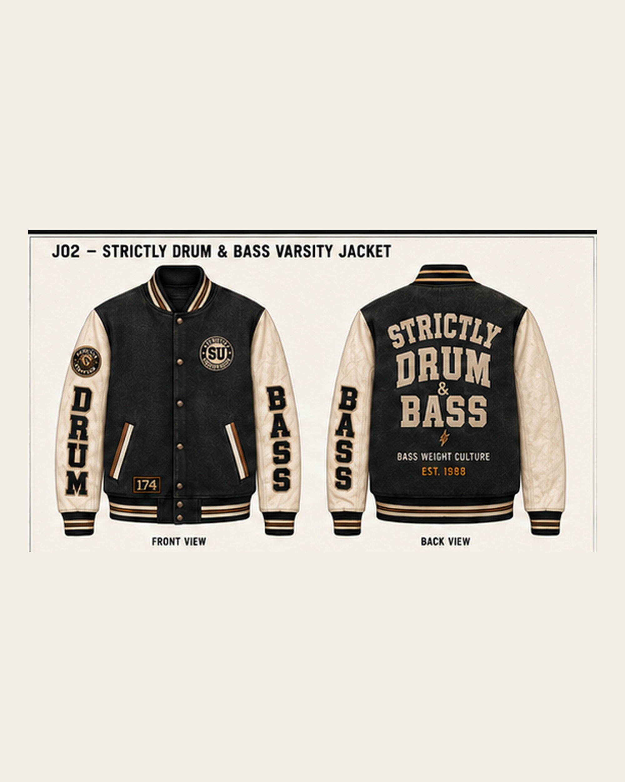 Strictly Drum &amp; Bass Varsity Jacket — reference